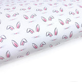 Cute Bunny Face Lux Premium Printed Bow Fabrics