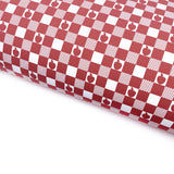 Apple Check Lux Premium Printed Bow Fabric