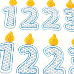 Blue Birthday Candle Number Felties - Eliza Henri