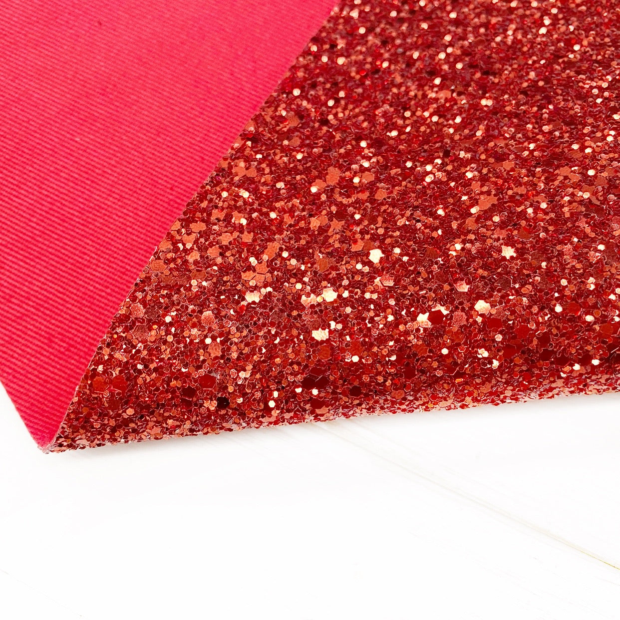 Little Red Lux Premium Chunky Glitter Fabric - Eliza Henri