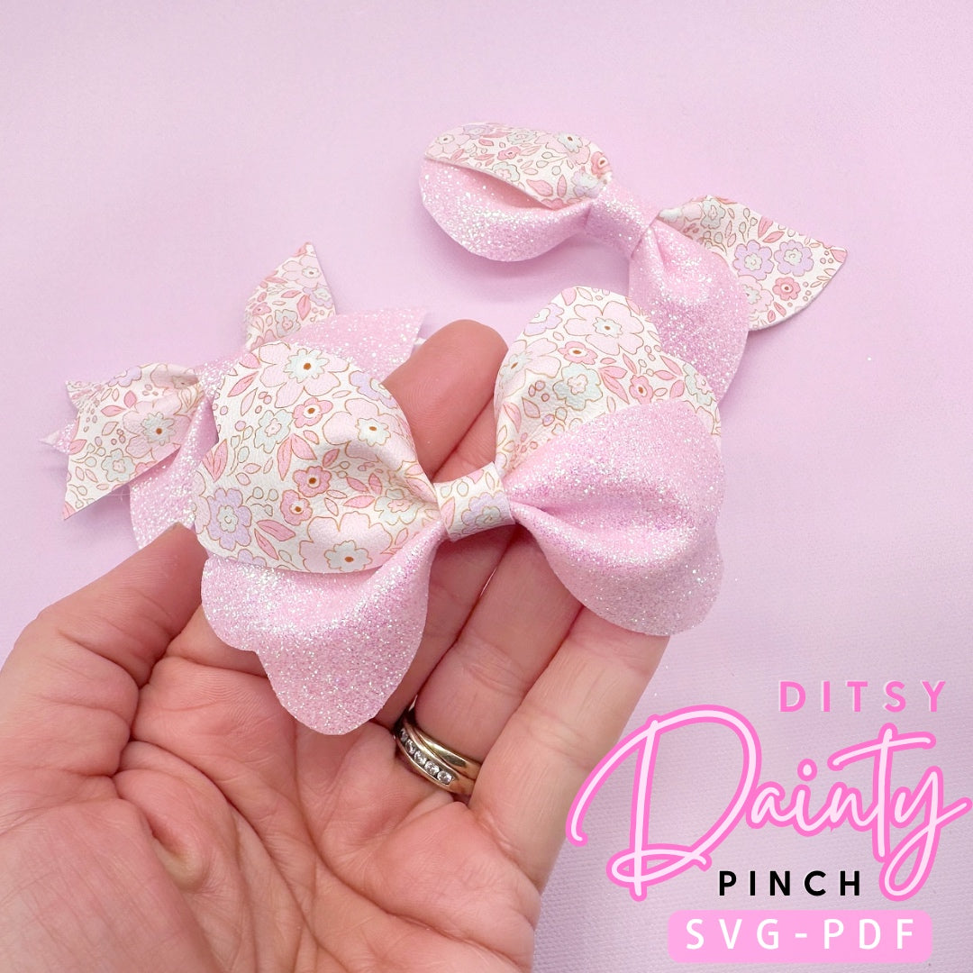 Exclusive Ditsy Dainty Pinch Bow Set 3.5'' SVG/PDF - Eliza Henri