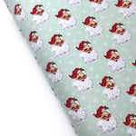 Mint Santa Lux Premium Canvas Bow Fabrics - Eliza Henri