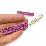 Beautifully Wild Leopard Fringe Bar Clippies- Pack Of 3 - Eliza Henri