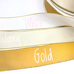 Luxury Sparkle Gold Edged Satin Ribbon 1.5'' - Eliza Henri