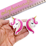 New 2-in-1 Bow Toppers & Bow Tails- Unicorn Twin Sisters Bow Felties - Eliza Henri