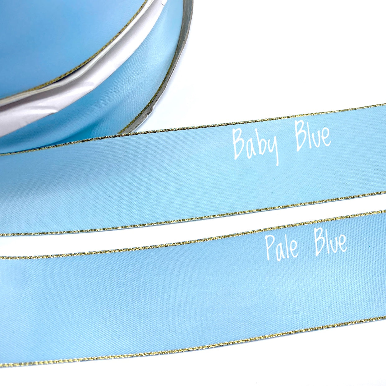 Luxury Sparkle Gold Edged Satin Ribbon 1.5'' - Eliza Henri