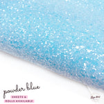 Powder Blue Lux Premium Chunky Glitter Fabric - Eliza Henri