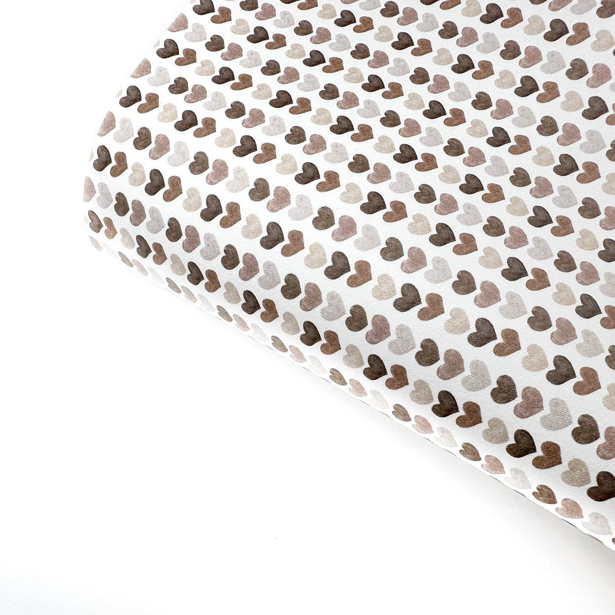 Chocolate Truffle Hearts Premium Faux Leather Fabric Sheets - Eliza Henri