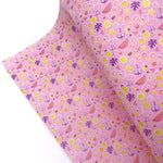 Pink Summer Holidays Premium Faux Leather Fabric Sheets - Eliza Henri