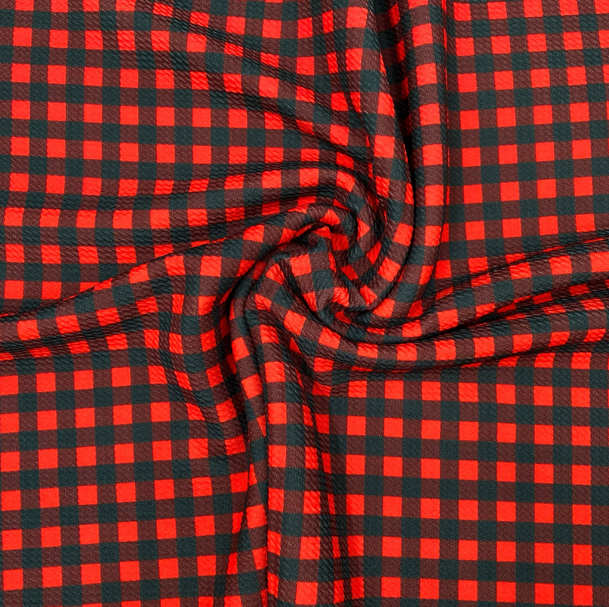 Red & Black Buffalo Plaid Premium Print Bullet Fabric - Eliza Henri