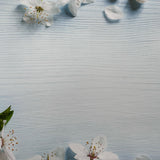 Lillies Pale Blue Wooden Effect Canvas Photography Background - Eliza Henri