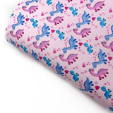 Dino Love Premium Faux Leather Fabric Sheets