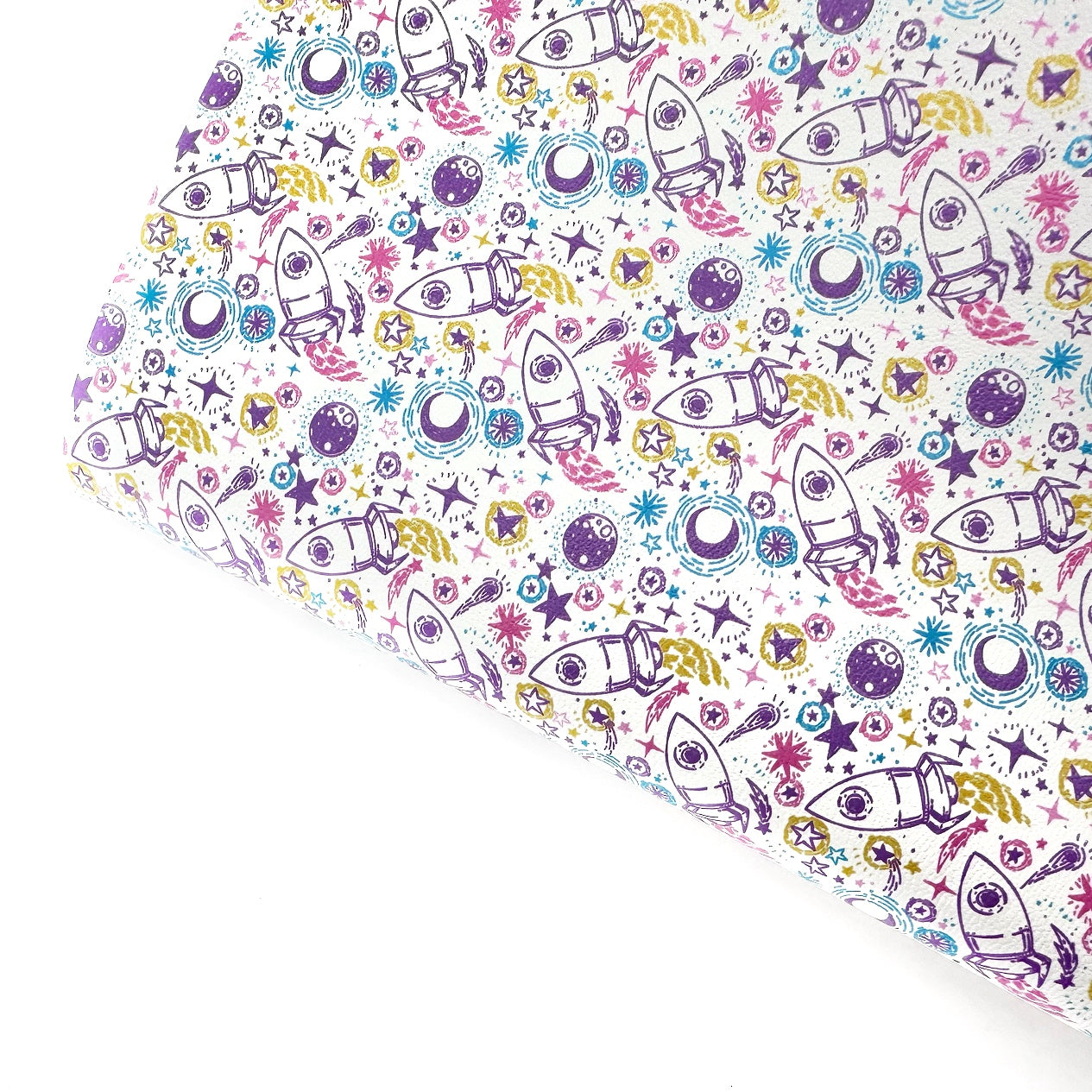 3,2,1 Blast Off Premium Faux Leather Fabric Sheets - Eliza Henri