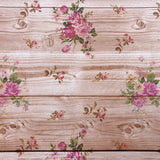 Darker Wood Floral Effect Canvas Photography Background - Eliza Henri
