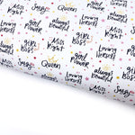Queen Affirmations Lux Premium Canvas Bow Fabrics - Eliza Henri