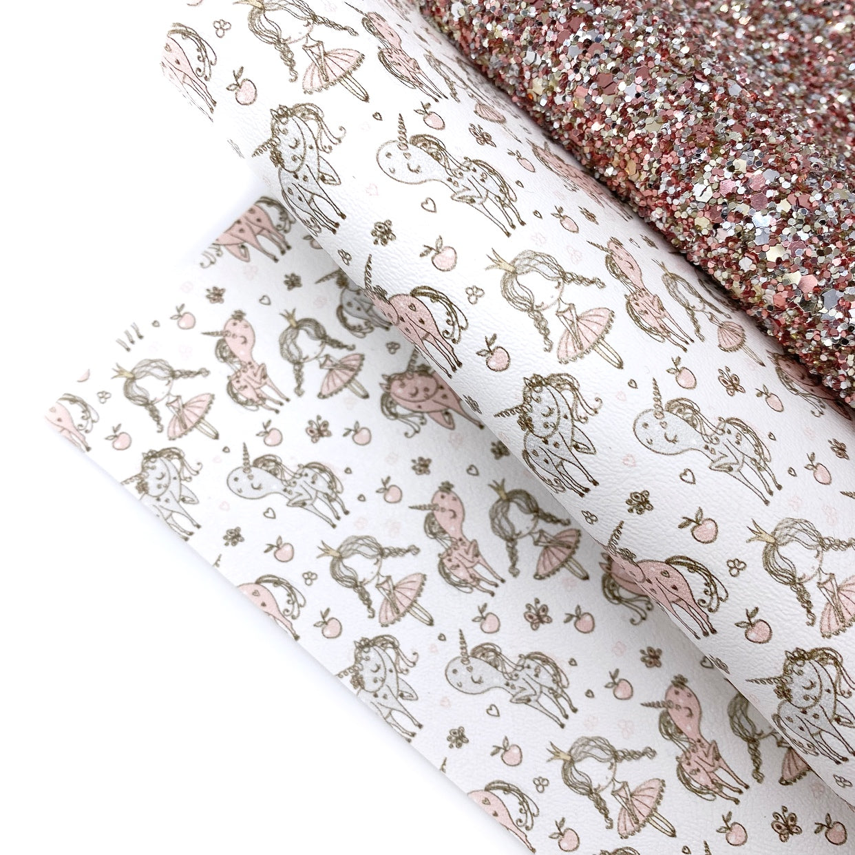 Princess & Her Unicorn Premium Faux Leather Fabric Sheets - Eliza Henri
