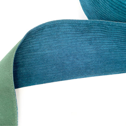 Teal Corduroy Ribbon 3'' - Eliza Henri