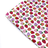 Sweetest Strawberries Premium Faux Leather Fabric Sheets - Eliza Henri