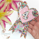 EH Heart Birthday Badge Template for handcutting - Eliza Henri