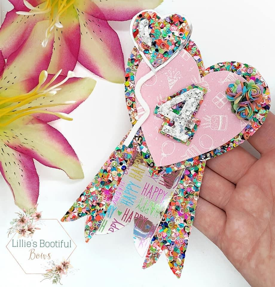 EH Heart Birthday Badge Template for handcutting - Eliza Henri