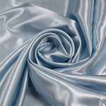 Sky Blue Premium Polyester Satin Fabric - Eliza Henri