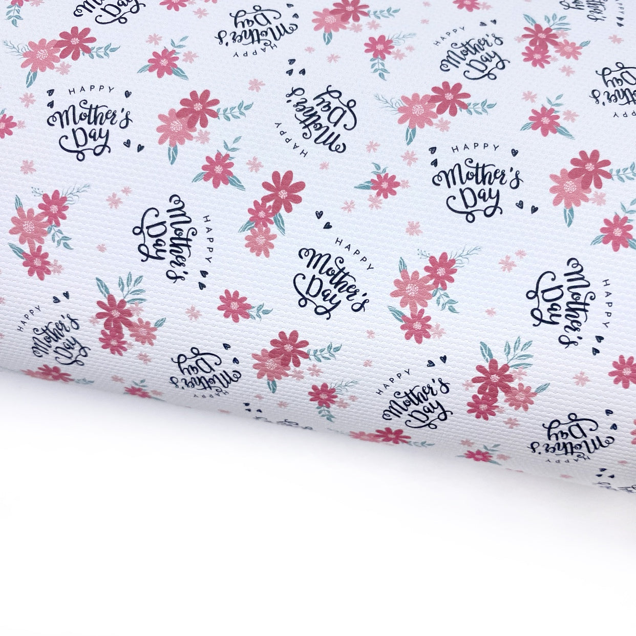 Happy Mothers Day Flowers Lux Premium Printed Bow Fabric - Eliza Henri