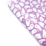 Purple Boo Ghost Premium Faux Leather Fabric Sheets - Eliza Henri