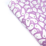 Purple Boo Ghost Premium Faux Leather Fabric Sheets - Eliza Henri