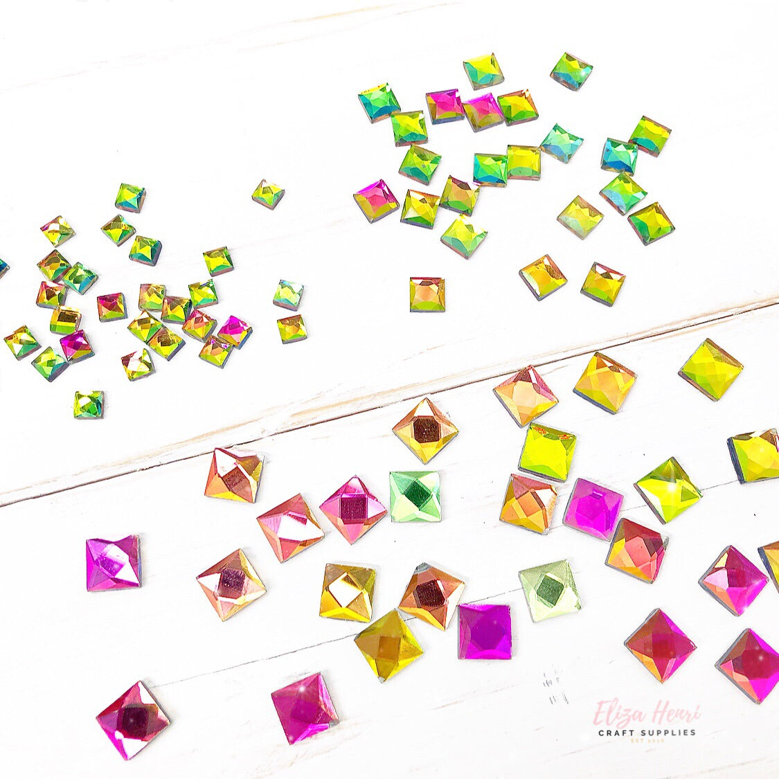 Rainbow Iridescent Hot fix Crystal Rhinestones Embellishment - Eliza Henri