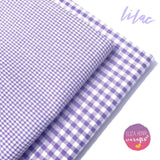 lilac gingham fabric felt