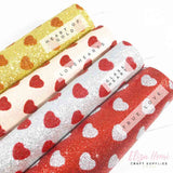 Love Hearts Fine Glitter Fabrics - Eliza Henri